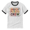 Grouchy Potato Crew Introvert Sarcasm Unisex Cotton Ringer T-Shirt