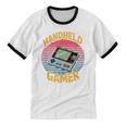 Handheld Gamer Retro Portable Console Nostalgia Unisex Cotton Ringer T-Shirt Handheld Gamer Retro Portable Console Nostalgia Unisex Cotton Ringer T-Shirt