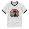Hang On Let Me Overthink Cat Coffee Retro Introvert Unisex Cotton Ringer T-Shirt Hang On Let Me Overthink Cat Coffee Retro Introvert Unisex Cotton Ringer T-Shirt