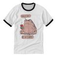 Hang In There It Gets Worse Introverts Anti Valentines Day Unisex Cotton Ringer T-Shirt