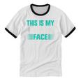 This Is My Happy Face Introvert Unisex Cotton Ringer T-Shirt This Is My Happy Face Introvert Unisex Cotton Ringer T-Shirt