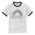 I Hate Everybody Rainbow Sarcastic Grumpy Introvert Unisex Cotton Ringer T-Shirt