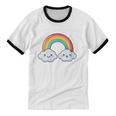 I Hate Everybody Rainbow Sarcastic Grumpy Introvert Unisex Cotton Ringer T-Shirt