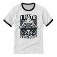 I Hate Everyone Introvert Anti-Social Dark Humor Unisex Cotton Ringer T-Shirt I Hate Everyone Introvert Anti-Social Dark Humor Unisex Cotton Ringer T-Shirt