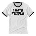 I Hate People Graffiti Introverts Meme Loner Unisex Cotton Ringer T-Shirt I Hate People Graffiti Introverts Meme Loner Unisex Cotton Ringer T-Shirt