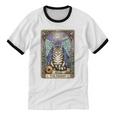 The Hermit Cat Tarot Card Introvert By Georgi Unisex Cotton Ringer T-Shirt