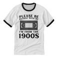 Over The Hill Please Be Patient I'm From The 1900s VHS Unisex Cotton Ringer T-Shirt