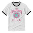 The Homebody Club Antisocial Retro Introvert Unisex Cotton Ringer T-Shirt