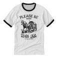 Horse Please Be Patient With Me I'm From The 1900s Unisex Cotton Ringer T-Shirt