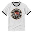 Hotrod Custom Car Automotive Nostalgia Distressed Unisex Cotton Ringer T-Shirt