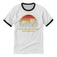 Id Rather Be Playing With My Disc Introvert Disc Golf Unisex Cotton Ringer T-Shirt