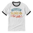 I'm Fluent In Silence And Eye-Rolls Introverts Unisex Cotton Ringer T-Shirt I'm Fluent In Silence And Eye-Rolls Introverts Unisex Cotton Ringer T-Shirt