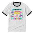 I'm A Toddler I Have No Ideas Retro Vintage 90s Nostalgia Premium Tri-Blend Unisex Cotton Ringer T-Shirt