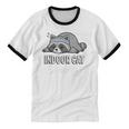 Indoor Cat Energy Raccoon Introvert Anti Social Mascot Unisex Cotton Ringer T-Shirt Indoor Cat Energy Raccoon Introvert Anti Social Mascot Unisex Cotton Ringer T-Shirt
