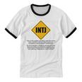 INTJ Warnings Architect Personality Type Introvert Unisex Cotton Ringer T-Shirt