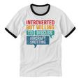 Introvert Aircraft Spotting Lovers Men & Women Unisex Cotton Ringer T-Shirt