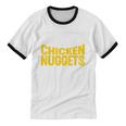 Introvert Antisocial Chicken Nugget Lover Foodie Unisex Cotton Ringer T-Shirt