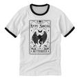 Introvert Apparel Emporium Mothman Tarot Card Antisocial Butterfly Cryptozoologist -Adults Grey Unisex Cotton Ringer T-Shirt Introvert Apparel Emporium Mothman Tarot Card Antisocial Butterfly Cryptozoologist -Adults Grey Unisex Cotton Ringer T-Shirt
