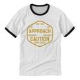 Introvert Approach With Caution For Introverted People Unisex Cotton Ringer T-Shirt