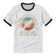 Introvert Bass Guitarist Musician Playing Bass Guitar Unisex Cotton Ringer T-Shirt