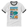 Introvert Book Lover Introvert Survival Kit Unisex Cotton Ringer T-Shirt Introvert Book Lover Introvert Survival Kit Unisex Cotton Ringer T-Shirt