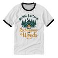 Introvert Camping Social Battery Recharging In The Woods Unisex Cotton Ringer T-Shirt Introvert Camping Social Battery Recharging In The Woods Unisex Cotton Ringer T-Shirt