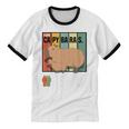 Introvert Capybara Rodent Animal Lover Antisocial Retro Unisex Cotton Ringer T-Shirt