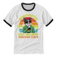 Introvert Cats Sarcasm Cat Lover Introverts Unisex Cotton Ringer T-Shirt