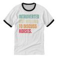 Introvert Cute Horse Lover Horse Riding Equestrian Unisex Cotton Ringer T-Shirt Introvert Cute Horse Lover Horse Riding Equestrian Unisex Cotton Ringer T-Shirt