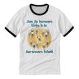 Introvert Extrovert Cartoon In Asstrovert World Unisex Cotton Ringer T-Shirt Introvert Extrovert Cartoon In Asstrovert World Unisex Cotton Ringer T-Shirt