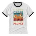 Introvert Fox Animal Lover Saying Loner Antisocial Unisex Cotton Ringer T-Shirt