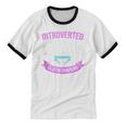 Introvert Hippie Mom Cloth Diapers Crunchy Mama Unisex Cotton Ringer T-Shirt