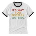 Introvert Its Way Too Peopley Unisex Cotton Ringer T-Shirt Introvert Its Way Too Peopley Unisex Cotton Ringer T-Shirt