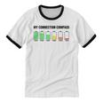 Introvert Low Battery My Connection Compass Unisex Cotton Ringer T-Shirt Introvert Low Battery My Connection Compass Unisex Cotton Ringer T-Shirt