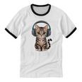 Introvert Mode Cat With Headphones Kitten Lover Unisex Cotton Ringer T-Shirt Introvert Mode Cat With Headphones Kitten Lover Unisex Cotton Ringer T-Shirt