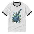 Introvert Music Lover Electric Guitar Rock Unisex Cotton Ringer T-Shirt