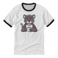 Introvert Panther And Coffee Lovers Unisex Cotton Ringer T-Shirt