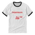 Introvert Quote With Backwards I'm Different Unisex Cotton Ringer T-Shirt