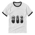 Introvert Relaxation Me Myself And Silence Skulls Unisex Cotton Ringer T-Shirt