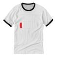 Introvert Socially Drained Battery Unisex Cotton Ringer T-Shirt