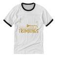 Im An Introvert Unless You Talk About Trombone Unisex Cotton Ringer T-Shirt