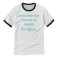 Introvert But Willing To Discuss Calligraphy Unisex Cotton Ringer T-Shirt Introvert But Willing To Discuss Calligraphy Unisex Cotton Ringer T-Shirt