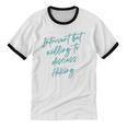 Introvert But Willing To Discuss Hiking Unisex Cotton Ringer T-Shirt