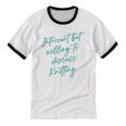 Introvert But Willing To Discuss Knitting Unisex Cotton Ringer T-Shirt Introvert But Willing To Discuss Knitting Unisex Cotton Ringer T-Shirt