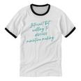Introvert But Willing To Discuss Miniature Making Unisex Cotton Ringer T-Shirt