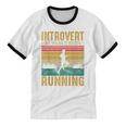 Introvert But Willing To Discuss Running Unisex Cotton Ringer T-Shirt