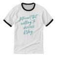 Introvert But Willing To Discuss RVing Unisex Cotton Ringer T-Shirt