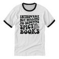 Introvert But Willing To Discuss Spicy Books Unisex Cotton Ringer T-Shirt Introvert But Willing To Discuss Spicy Books Unisex Cotton Ringer T-Shirt