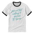 Introvert But Willing To Discuss TV Series Unisex Cotton Ringer T-Shirt