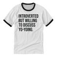 Introverted Yoyo Toy Player Yo-Yo Introvert Unisex Cotton Ringer T-Shirt Introverted Yoyo Toy Player Yo-Yo Introvert Unisex Cotton Ringer T-Shirt